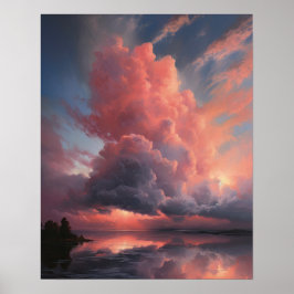 Póster Moody Clouds Art Print Poster