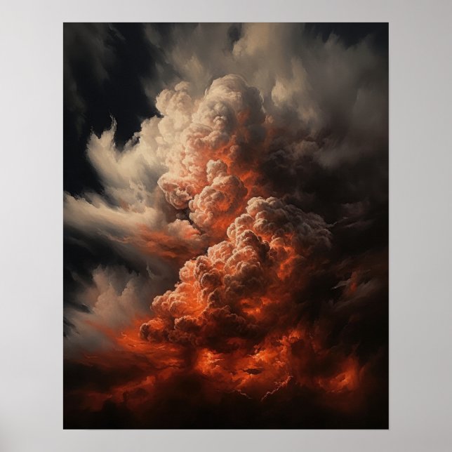 Póster Moody Clouds Art Print Poster (Frente)