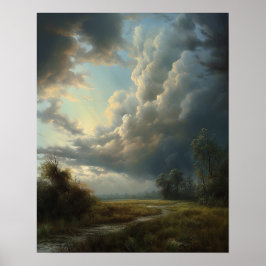 Póster Moody Clouds Art Print Poster