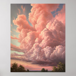 Póster Moody Clouds Art Print Poster