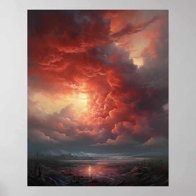 Póster Moody Clouds Art Print Poster (Frente)