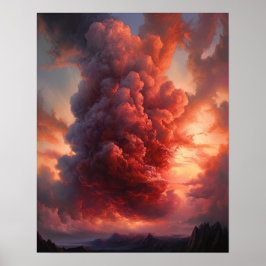 Póster Moody Clouds Art Print Poster