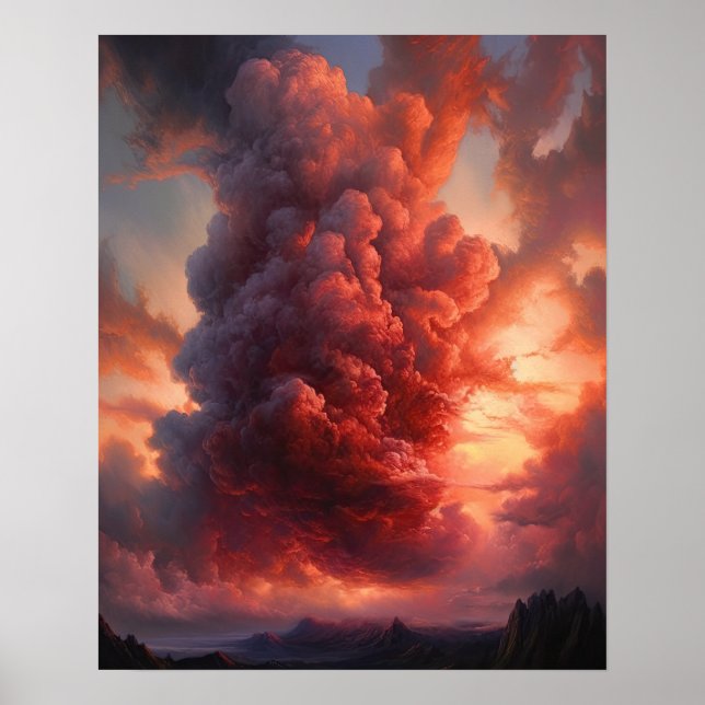 Póster Moody Clouds Art Print Poster (Frente)