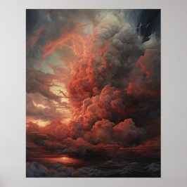 Póster Moody Clouds Art Print Poster