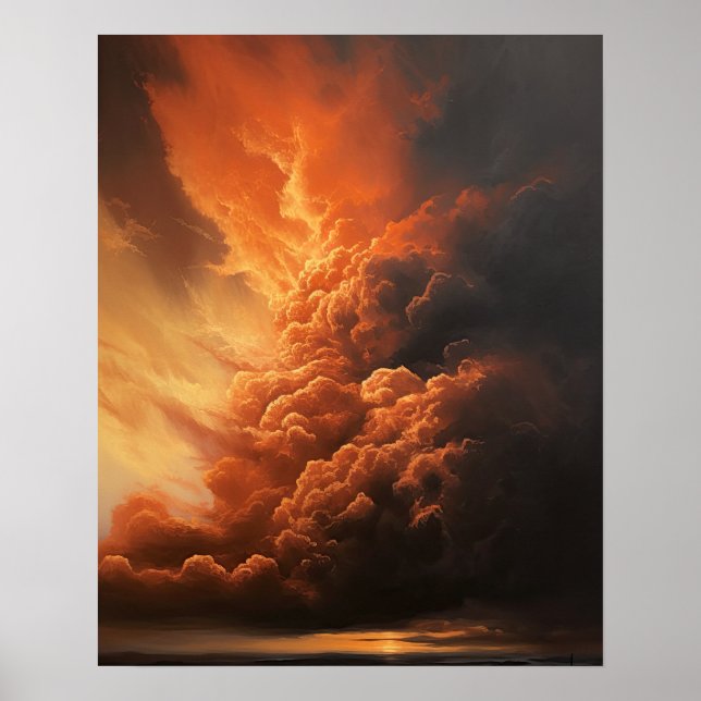 Póster Moody Clouds Art Print Poster (Frente)
