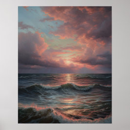 Póster Moody Clouds Art Print Poster