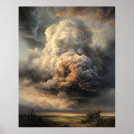 Póster Moody Clouds Art Print Poster