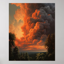 Póster Moody Clouds Art Print Poster