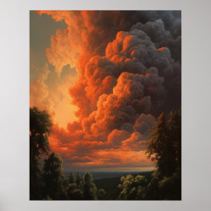 Póster Moody Clouds Art Print Poster