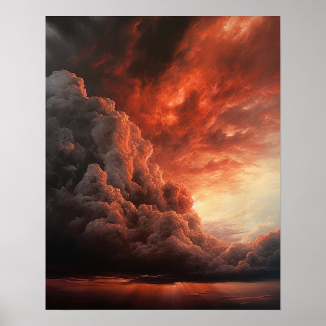 Póster Moody Clouds Art Print Poster (Frente)