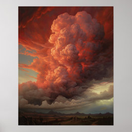 Póster Moody Clouds Art Print Poster