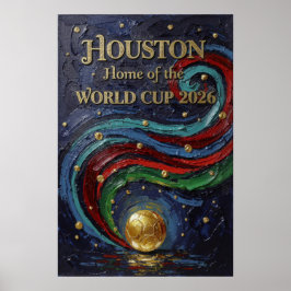 Póster Moody Jewel Art Print Houston World Cup 2026 Night