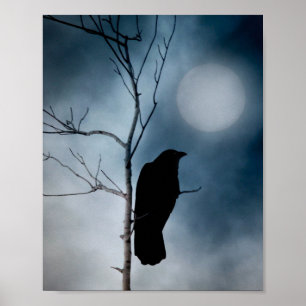 Póster Moody Moon Y Crow
