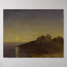 Póster Moody Moonlit Bay Art