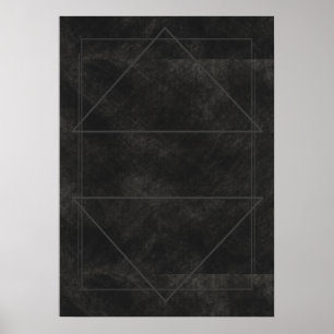 Póster Moody negro y gris Resumen Lime Wash