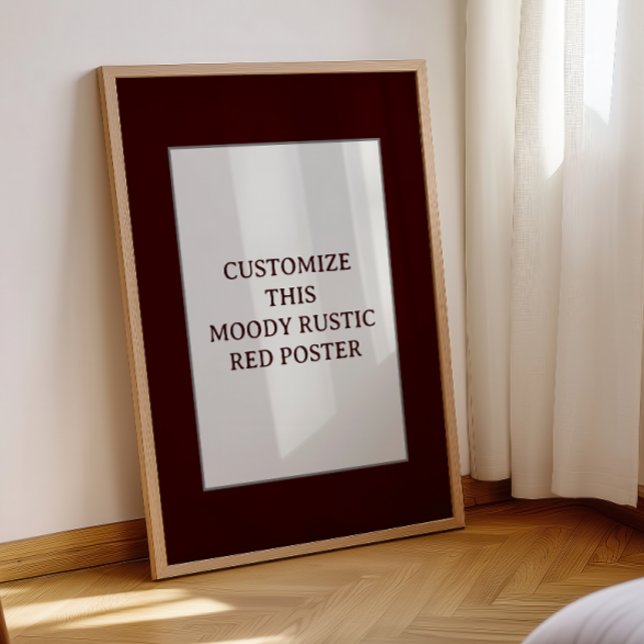 Póster Moody Rústico Personalizado Rojo Poster citando a  (Subido por el creador)