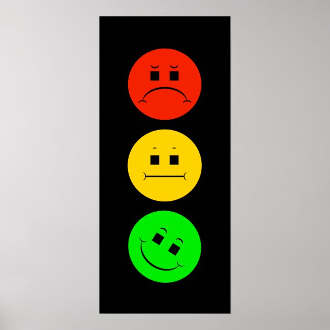 Póster Moody Stoplight Tiled Green (Frente)