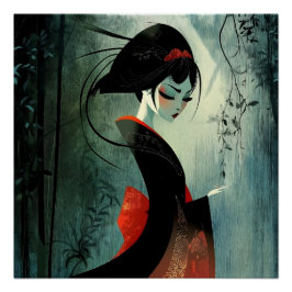 Póster Moody Thouencantador Anime Chica