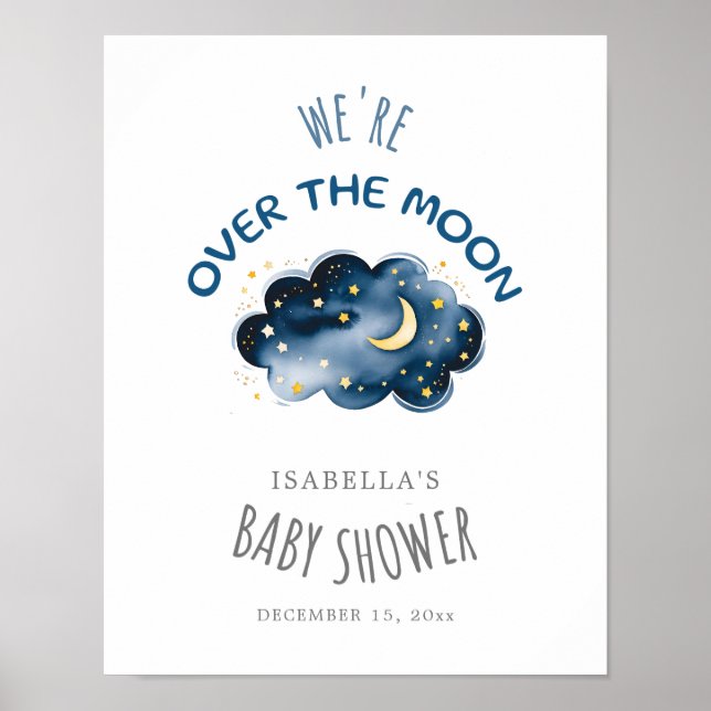 Póster Moon and Stars We're Over The Moon Welcome (Frente)