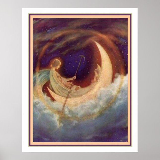 Póster Moon Boat to Dreamland - Hugh Williams 16 x 20 (Frente)