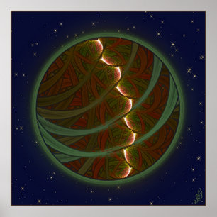 Póster Moon de caballo de Lotus