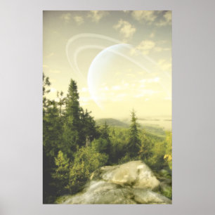 Póster Moon Forestal