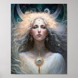 Póster Moon Goddess Fantasy Art