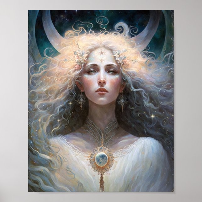 Póster Moon Goddess Fantasy Art (Frente)