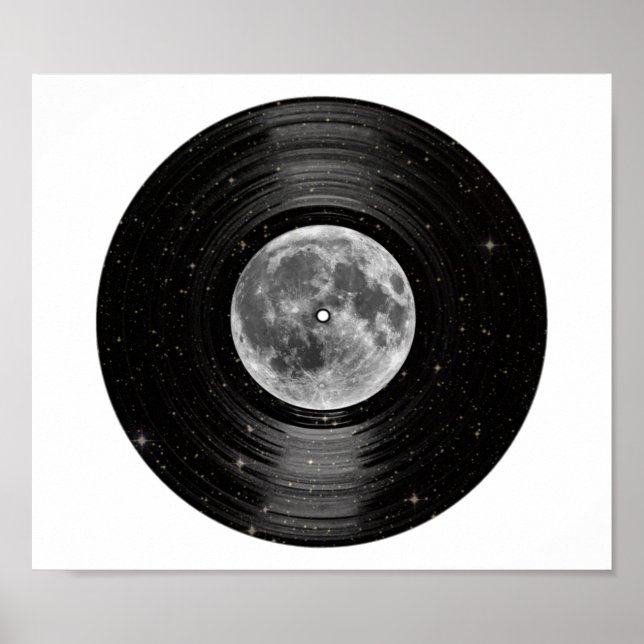 Póster Moon In Space Vinyl LP Record (Frente)