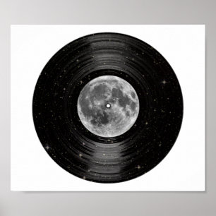 Póster Moon In Space Vinyl LP Record