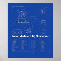 Moon Lander Lunar Module (LM) Blueprint