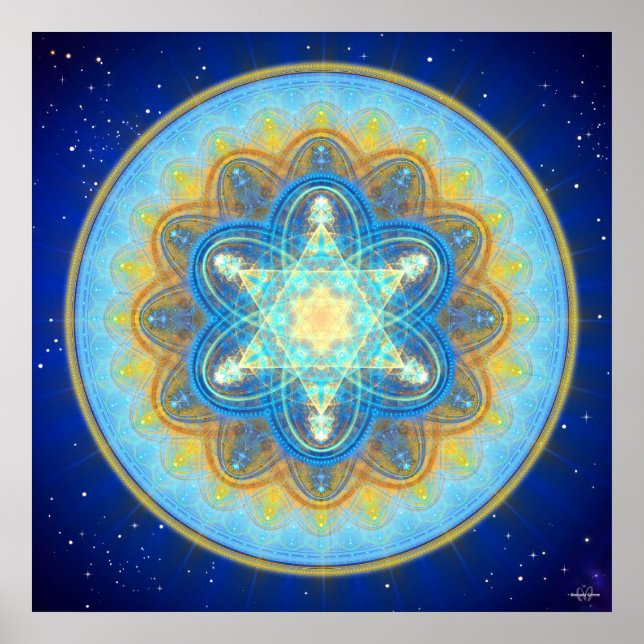 Póster Moon Merkaba Mandala (Frente)