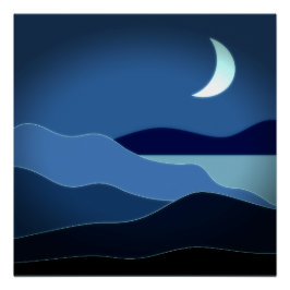 Póster Moon Minimalista