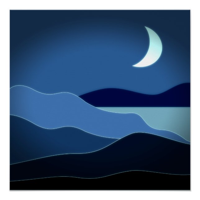 Póster Moon Minimalista (Anverso)
