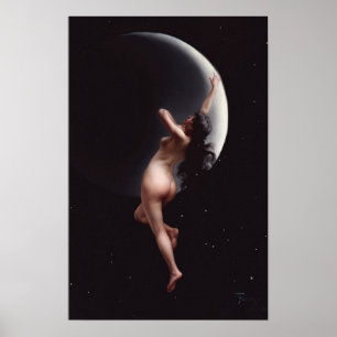 Póster Moon Nymph - Luis Ricardo Falero