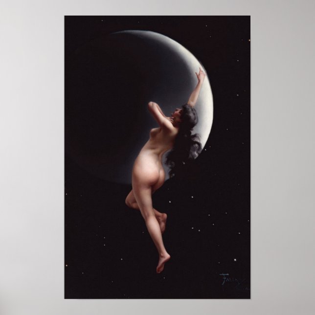 Póster Moon Nymph - Luis Ricardo Falero (Frente)