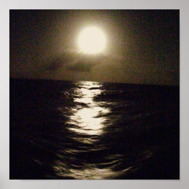 Póster Moon on the Sea poster (Frente)