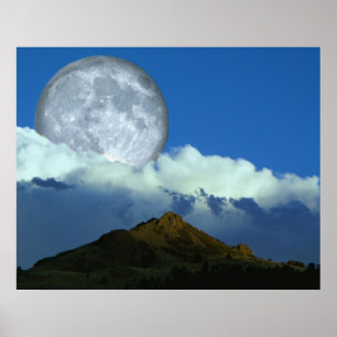 Póster Moon Over Colorado