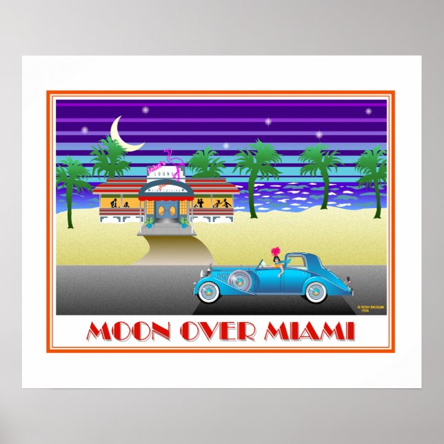 Póster Moon Over Miami (Frente)