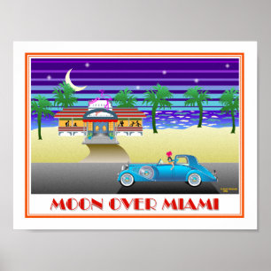 Póster Moon Over Miami