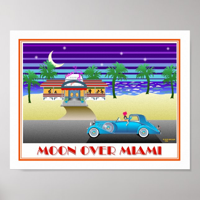 Póster Moon Over Miami (Frente)