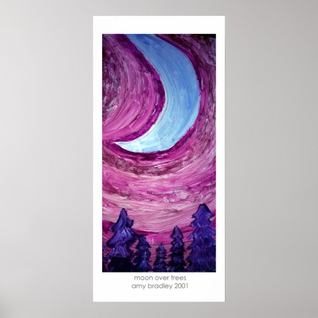 Póster moon over trees (Frente)