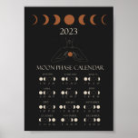 Póster Moon Phase Calendar 2023 Wall Art<br><div class="desc">Beautiful Art makes the perfect Christmas gift for the new year to keep you in check with moon phases all year long! Perfect for that witch in your life.</div>