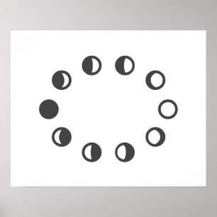 Póster Moon Phases design for