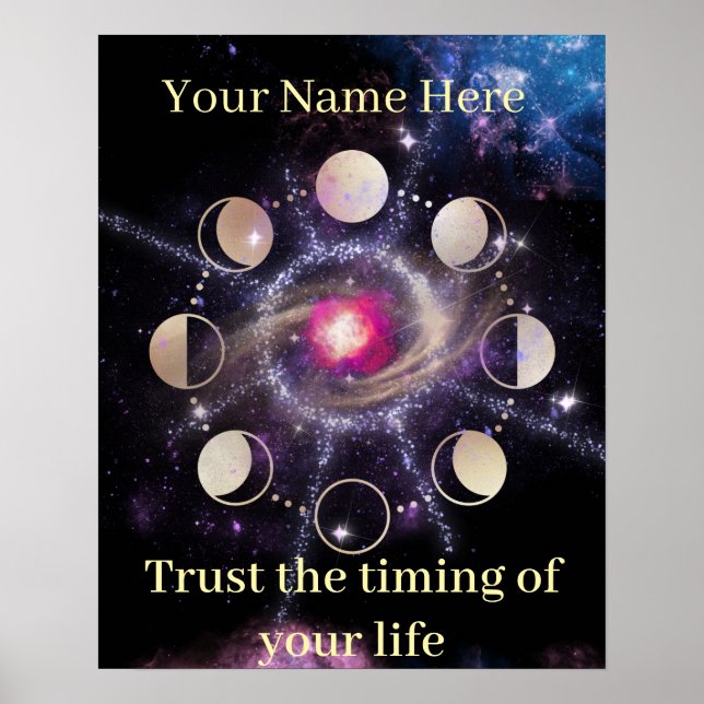 Póster Moon Phases Sacred Geometry Wall Art (Frente)