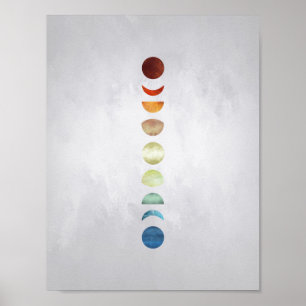 Póster Moon Phases Wall Art