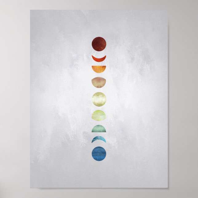 Póster Moon Phases Wall Art (Frente)