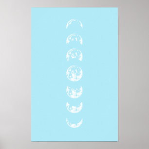 Póster Moon Phases Wall Art