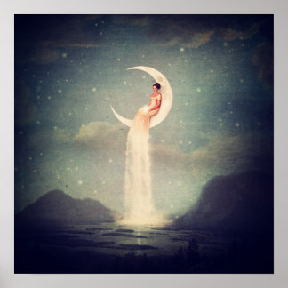 Póster Moon River Lady