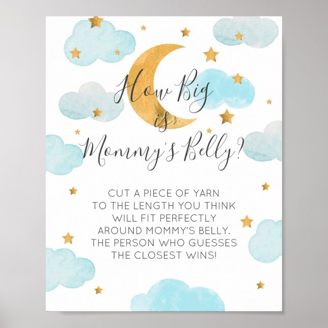 Póster Moon & Stars blue ¿Qué tan grande es el Belly de m (Frente)